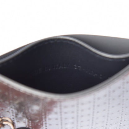 Christian Dior Metallic Patent Micro-Cannage Lady Dior Card Holder Silver 7 of 9