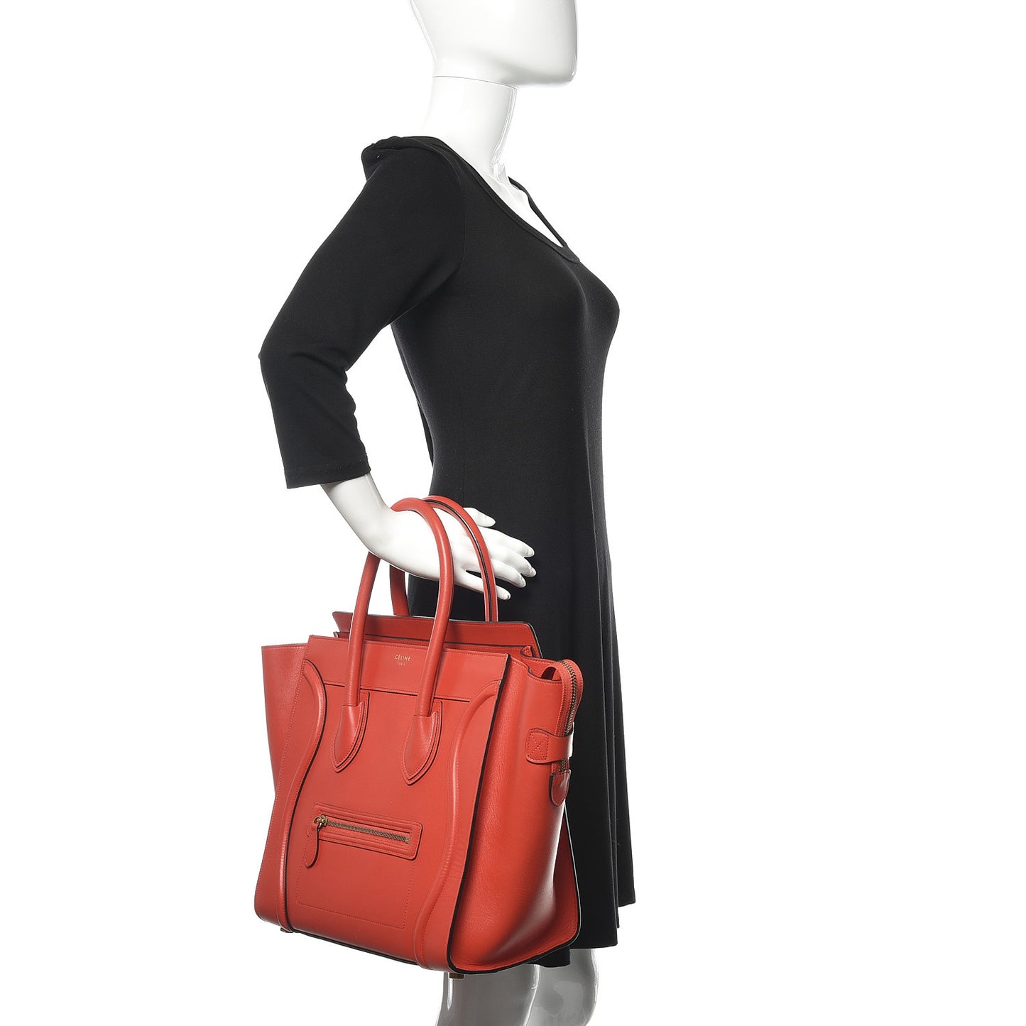 Smooth Calfskin Mini Luggage Coquelicot