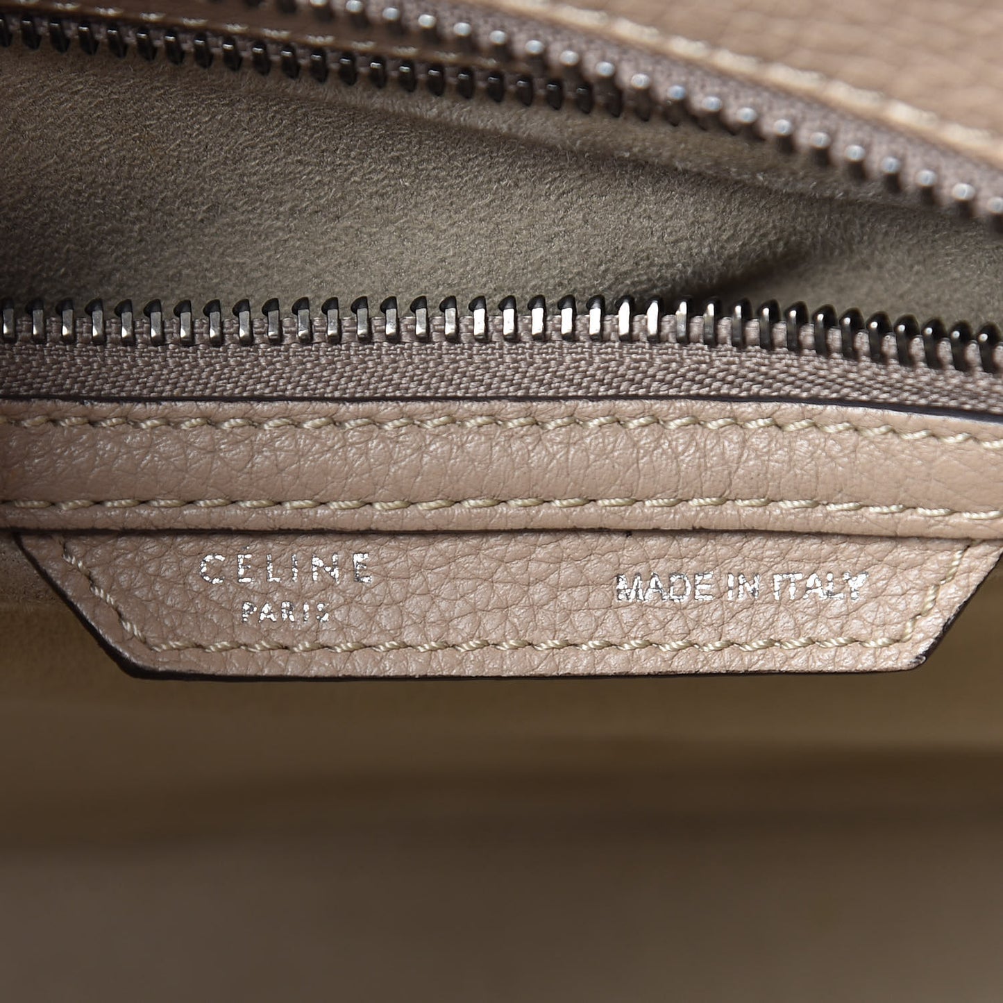 Drummed Calfskin Micro Luggage Dune