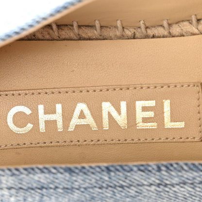 Chanel Denim CC Espadrilles 37 Blue Black 7 of 12