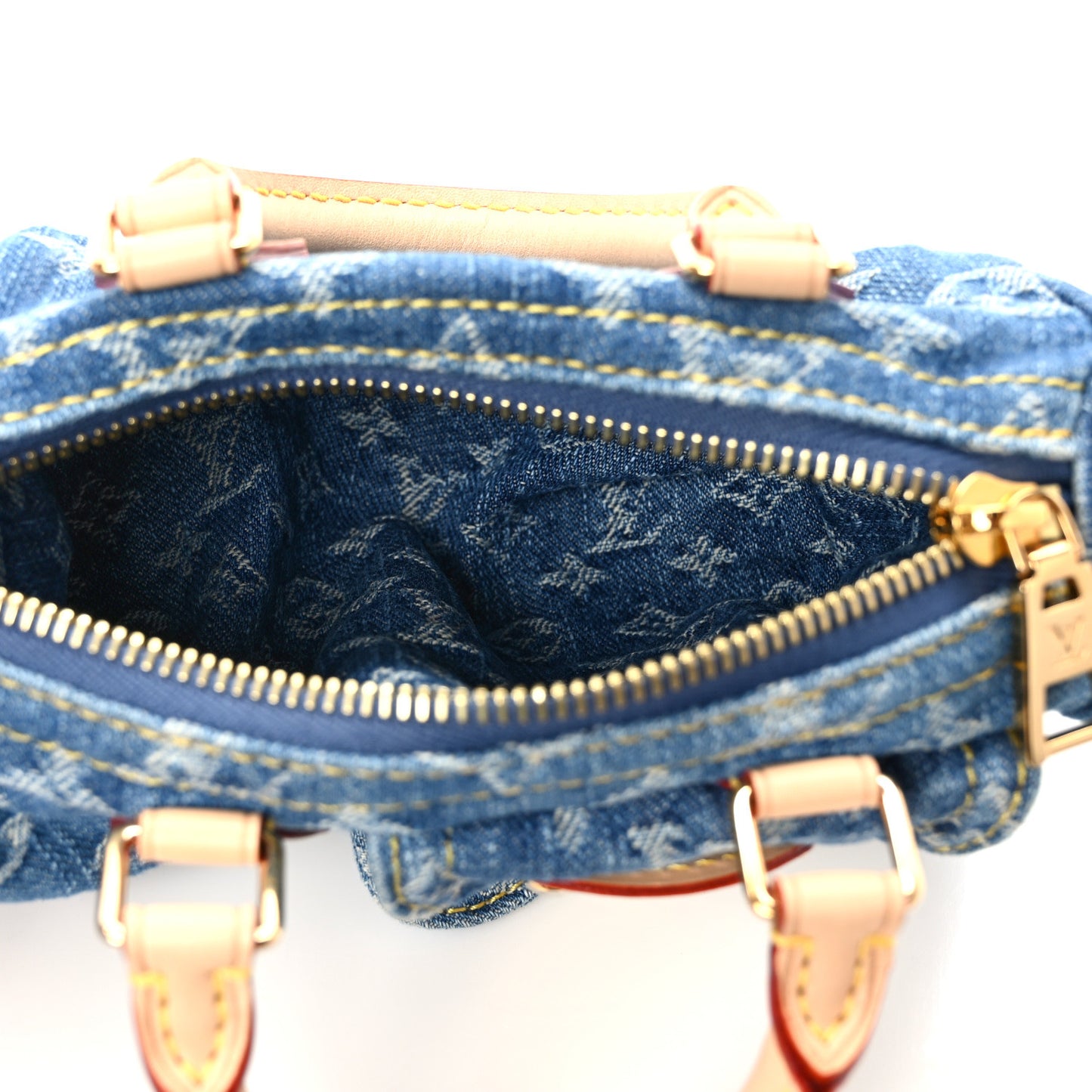 Monogram Denim Nano Speedy Blue