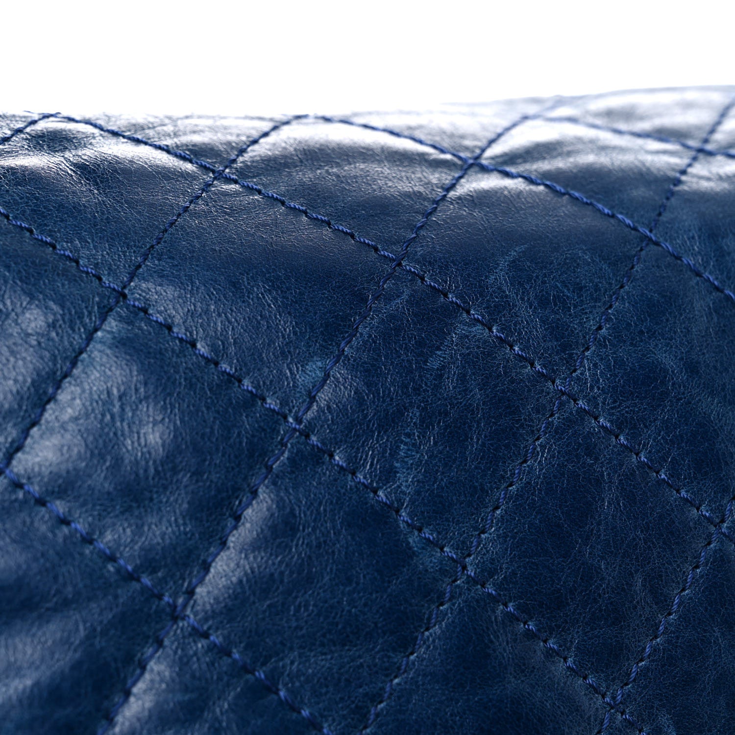 Chanel Shiny Lambskin Quilted Large Trianon Messenger Flap Marine 11 of 19