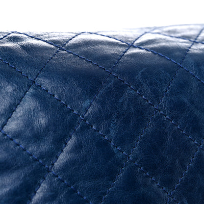 Chanel Shiny Lambskin Quilted Large Trianon Messenger Flap Marine 11 of 19