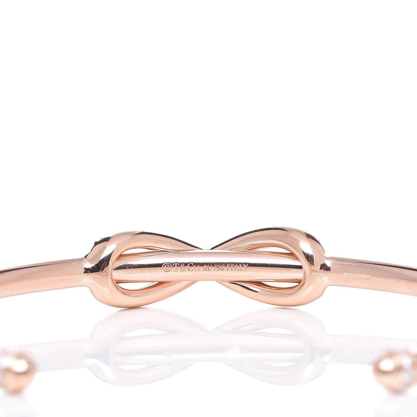 18K Rose Gold Diamond Infinity Cuff Bracelet