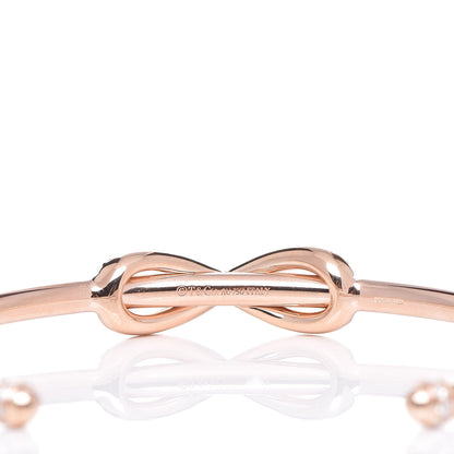 Tiffany 18K Rose Gold Diamond Infinity Cuff Bracelet 4 of 6