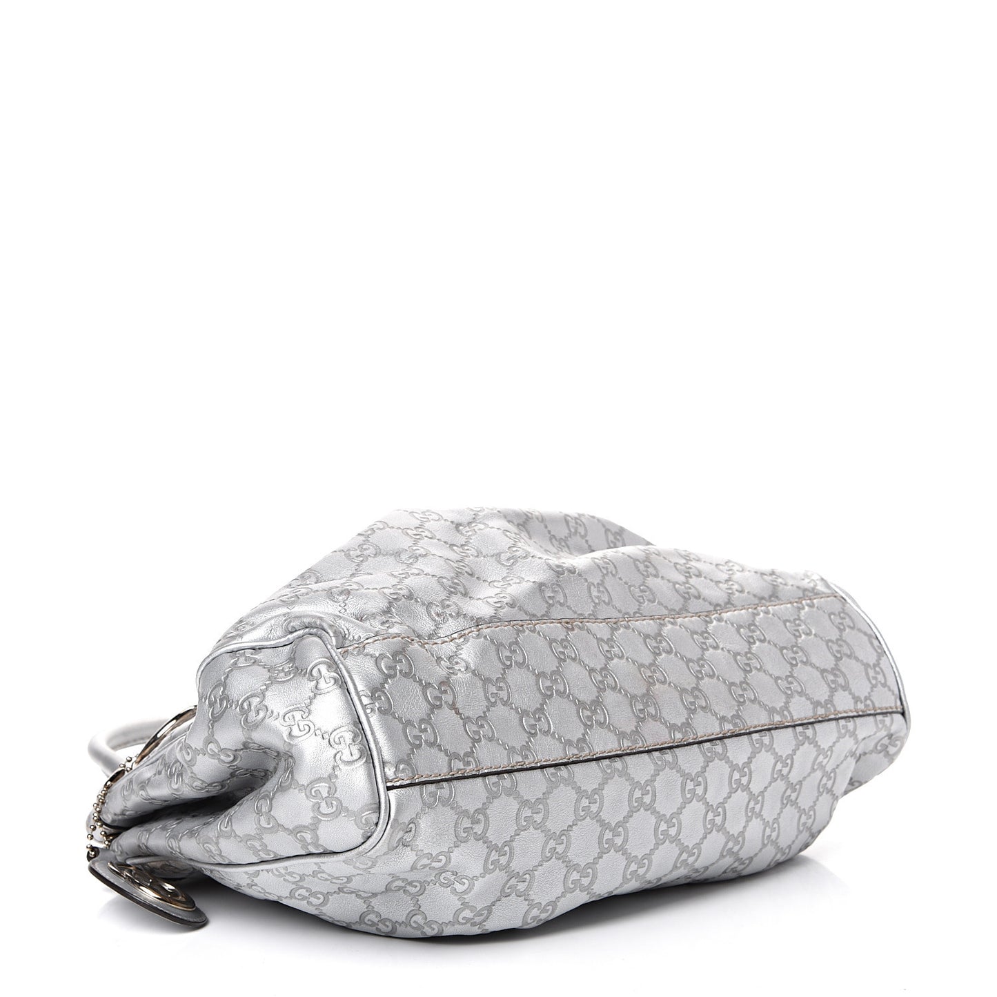 Guccissima Medium Sukey Tote Silver