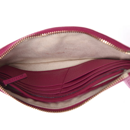 Gucci Pebbled Calfskin Soho Wristlet Bright Bougainvillea 5 of 8