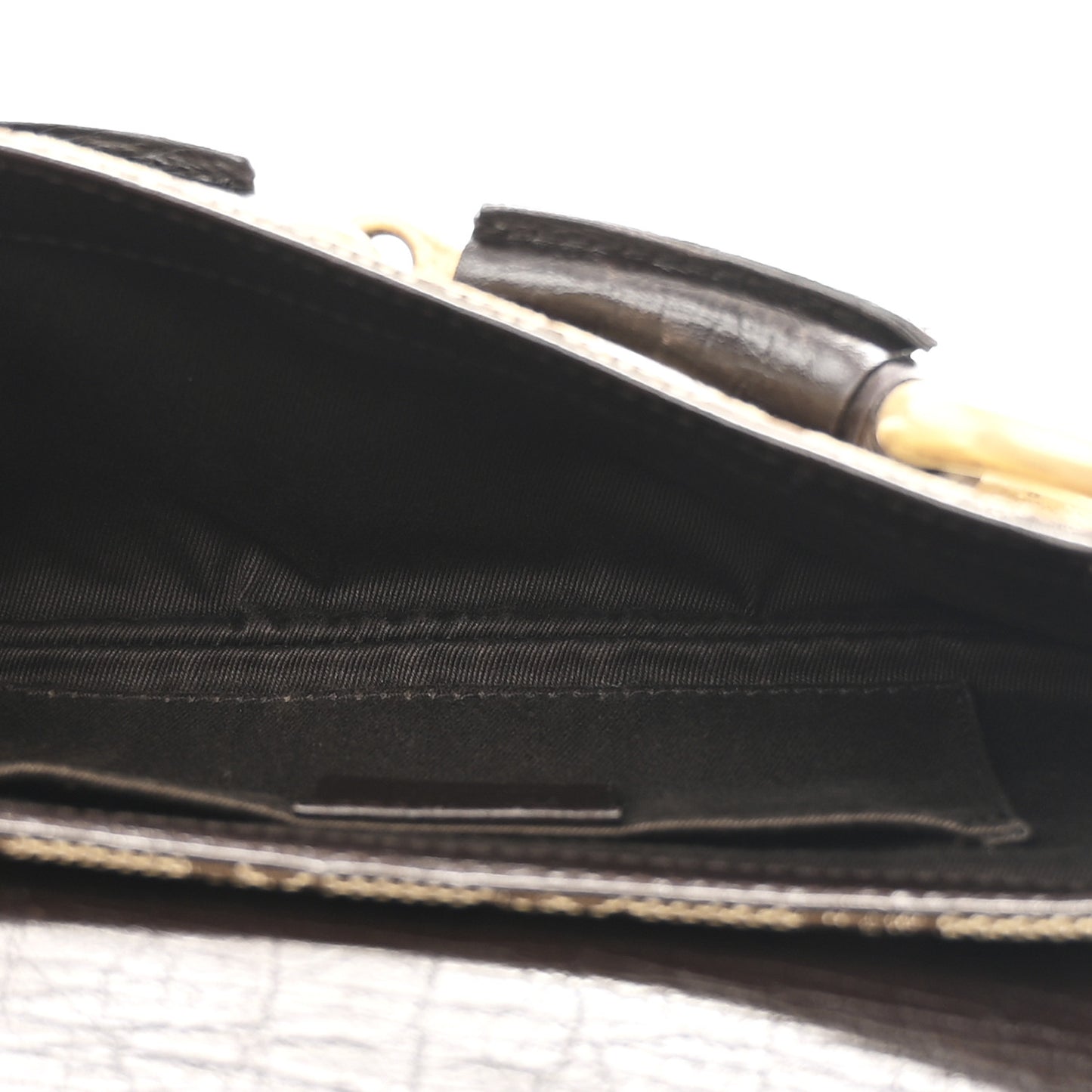 Monogram Horsebit Clutch Dark Brown