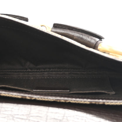 Gucci Monogram Horsebit Clutch Dark Brown 5 of 10