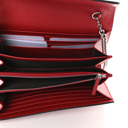 Gucci Calfskin Mini Dionysus Chain Wallet Hibiscus Red 5 of 9