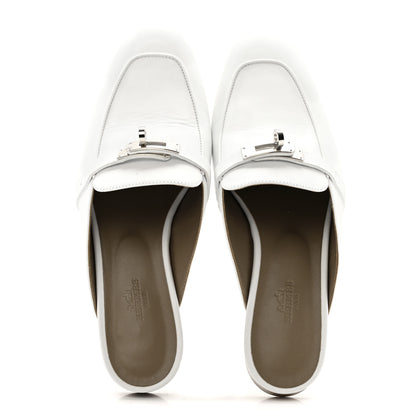Hermes Calfskin Oz Mules 38.5 White 2 of 11