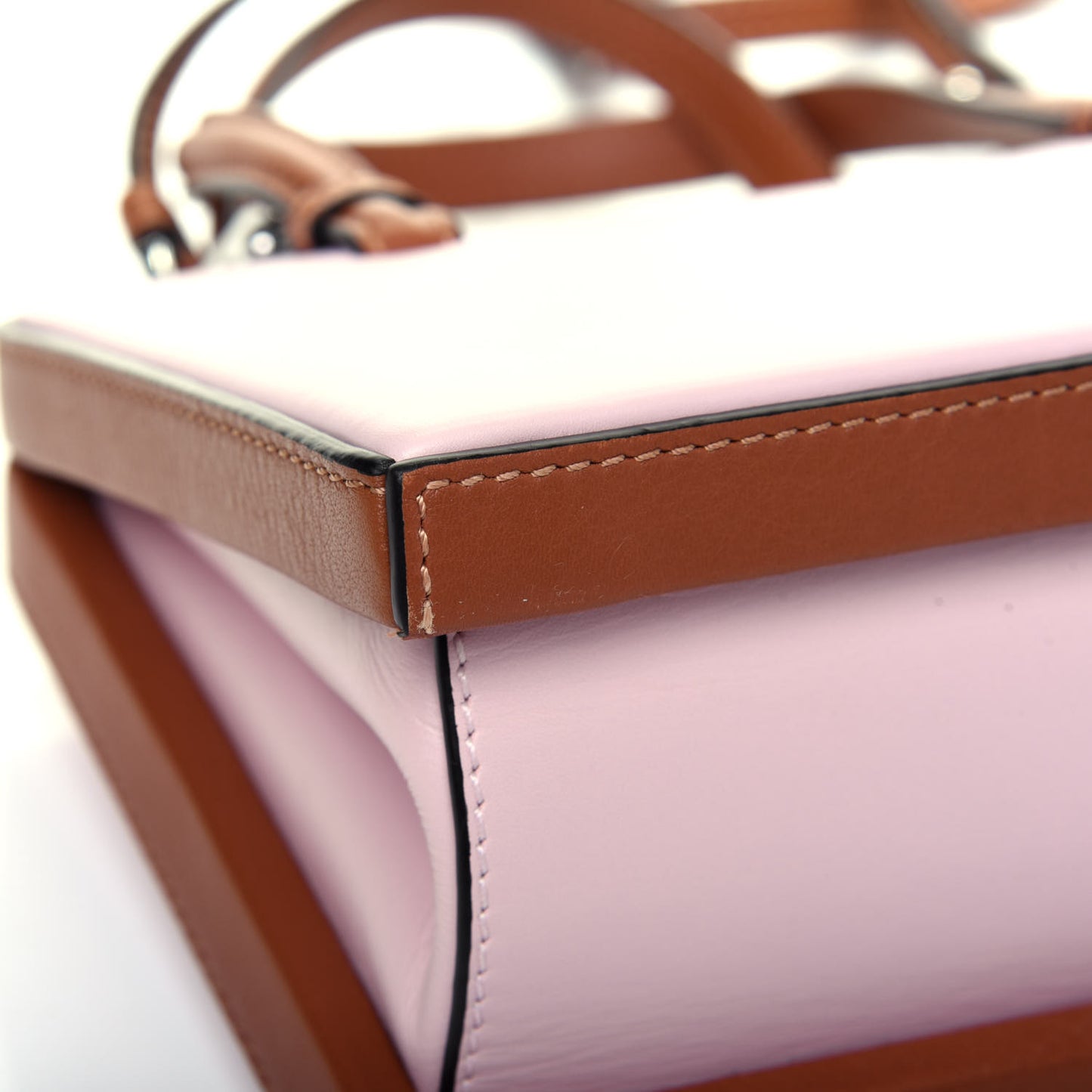 Calfskin Small Postal Bag Pastel Pink Tan
