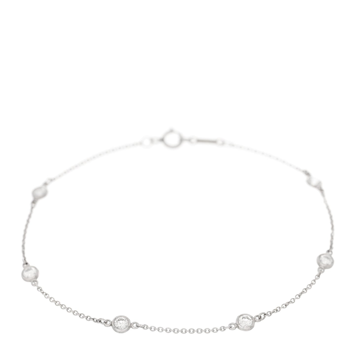 Platinum Diamond .60ctw Elsa Peretti Diamonds by the Yard Station Bracelet
