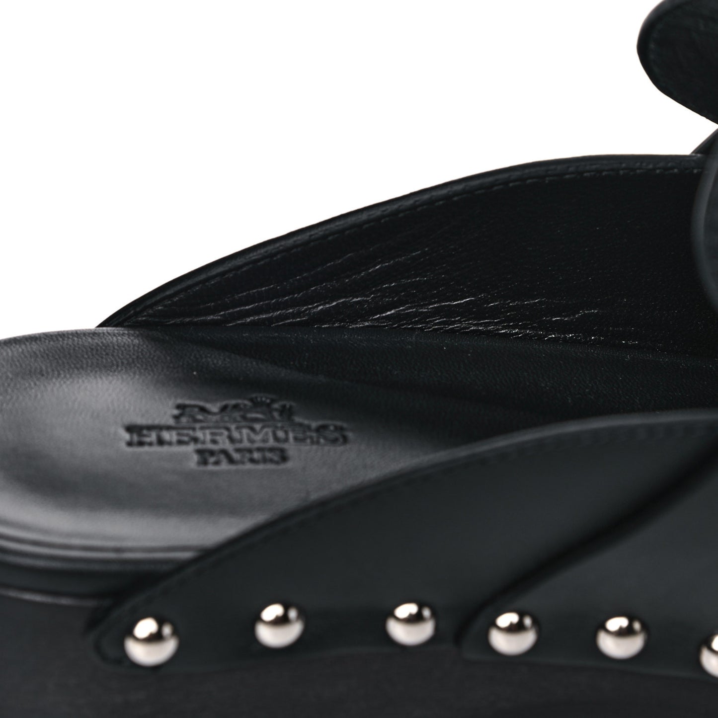 Calfskin Calya Mules 38 Black