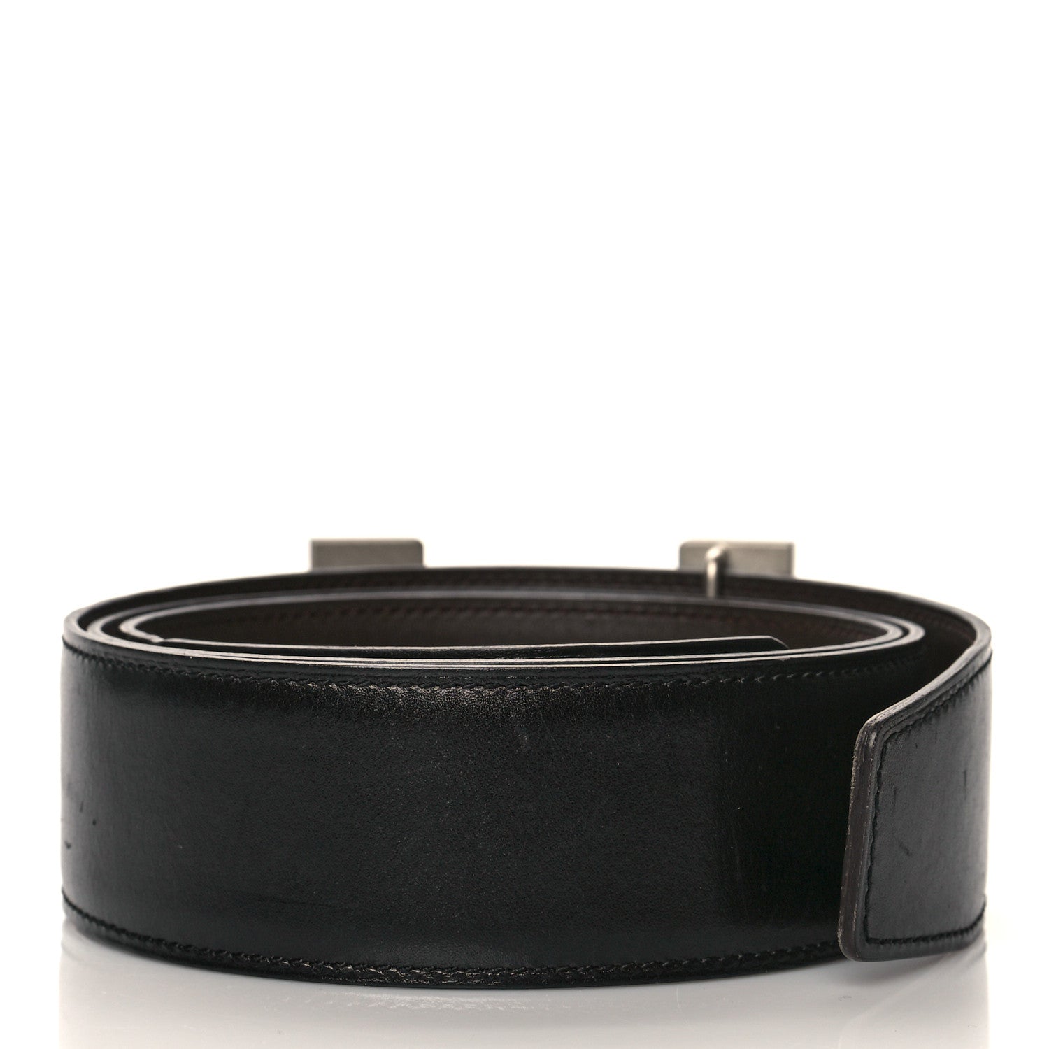 Hermes Box 32mm Constance H Belt 95 Black Chocolate 2 of 8