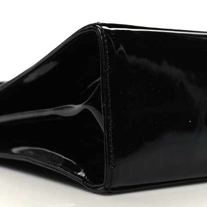 Salvatore Ferragamo Patent Small Iconic Top Handle Bag Black 9 of 10