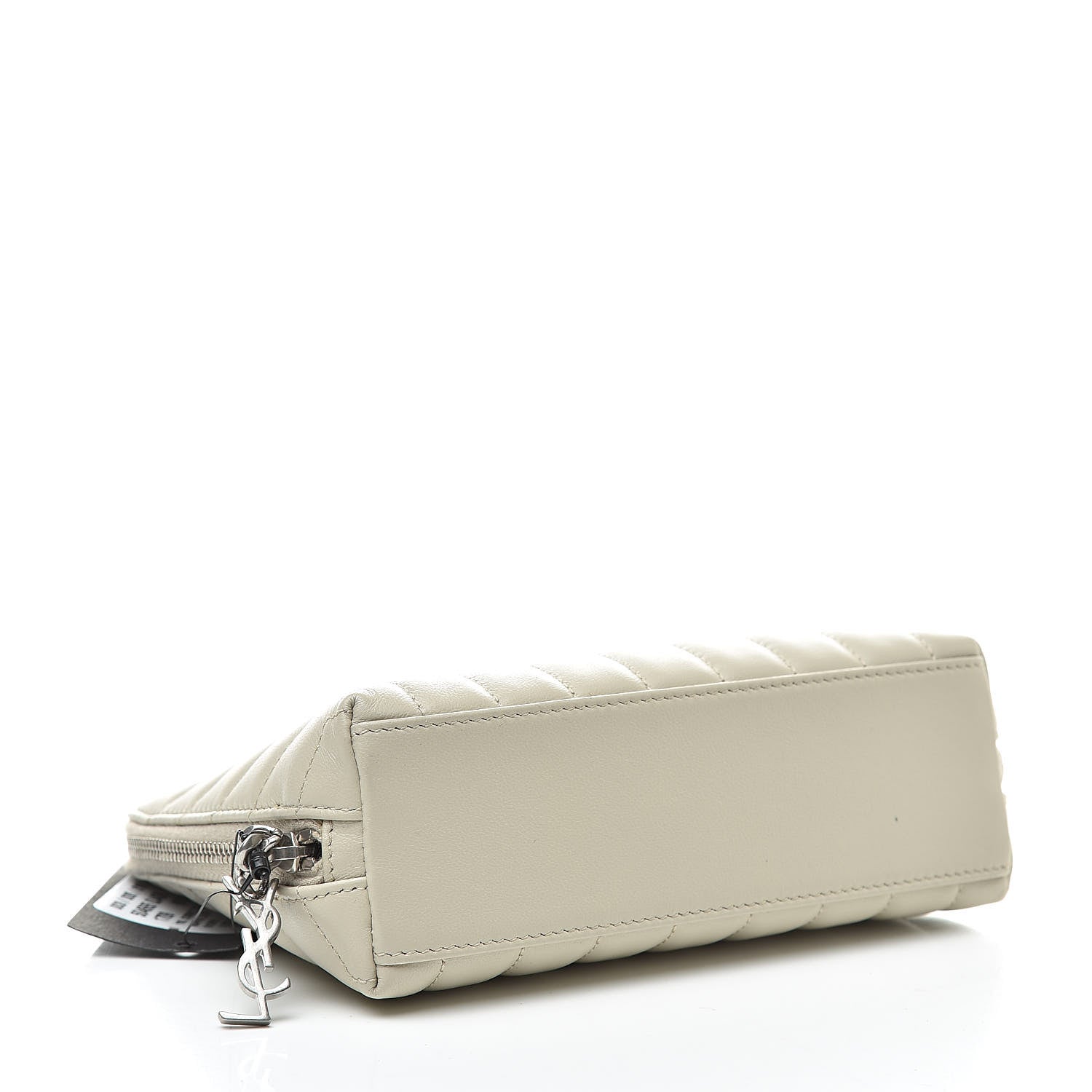 Saint Laurent Lambskin Matelasse Cosmetic Case Ivory 4 of 7