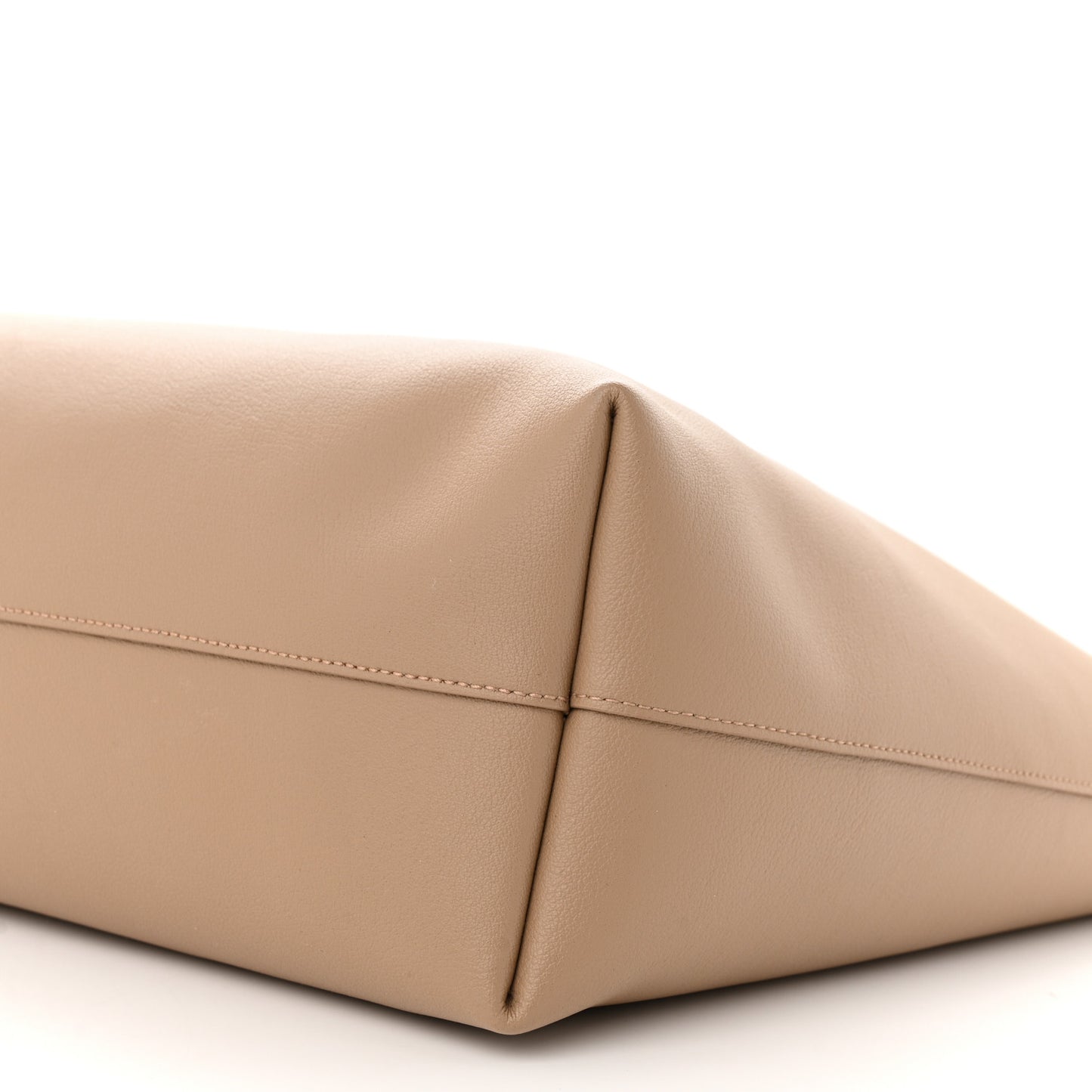 Calfskin Large Shopping Tote Dark Toffee