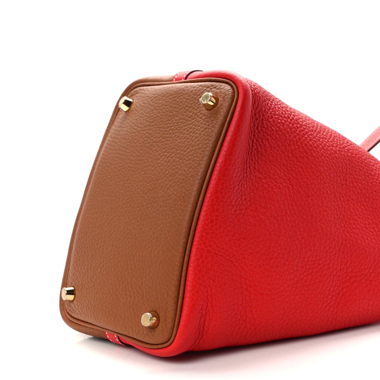 Taurillon Clemence Picotin Lock Picotin 18 PM Rouge De Coeur Gold