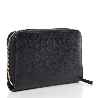 Gucci Pebbled Calfskin Zip Around Wallet Black 3 of 11