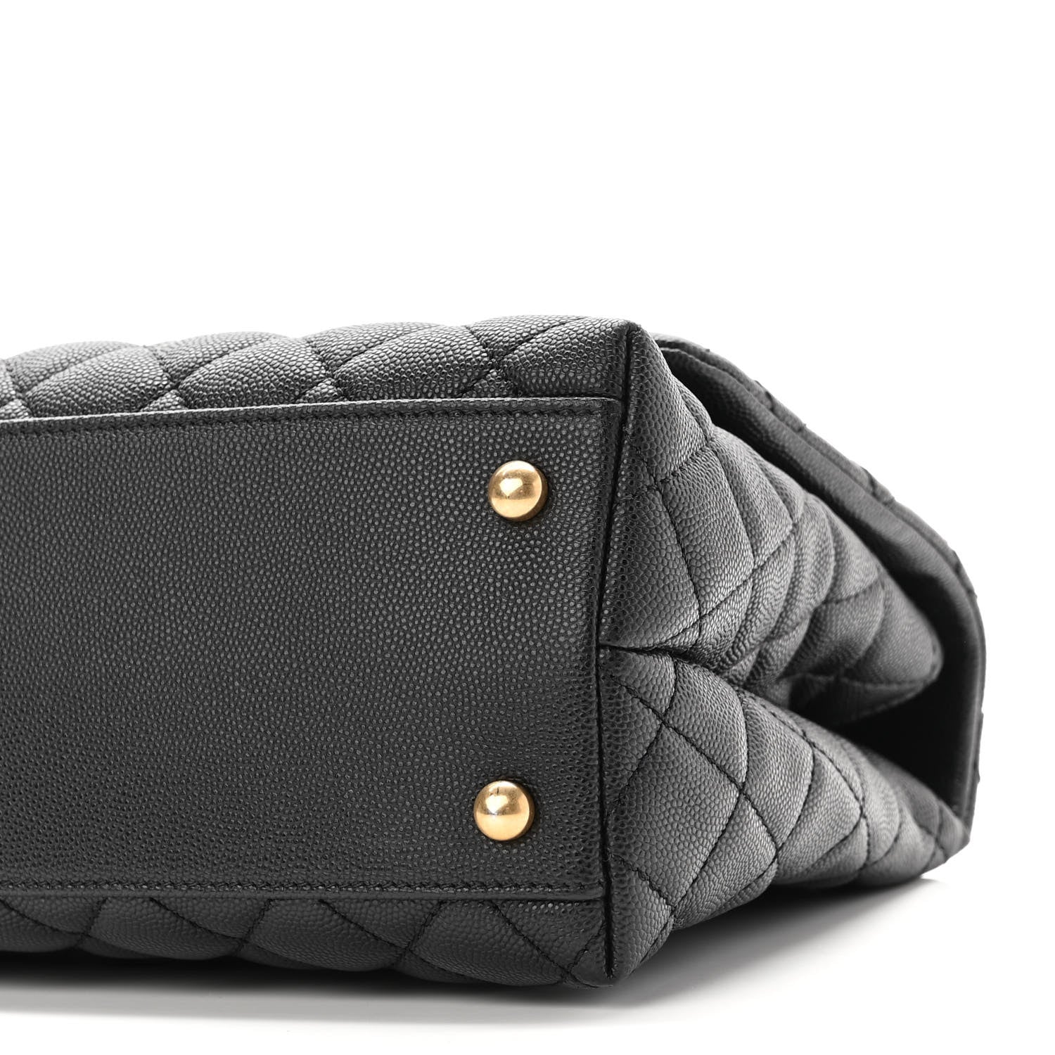 Chanel Caviar Lizard Embossed Quilted Small Coco Handle Flap Black 10 of 12