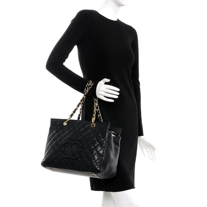 Chanel Caviar Quilted Grand Shopping Tote GST Black 2 of 8