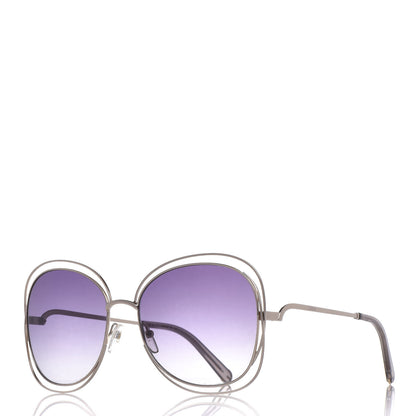 Chloe Oversize Round Carlina Sunglasses CE119S Gold Grey Metallic 1 of 7