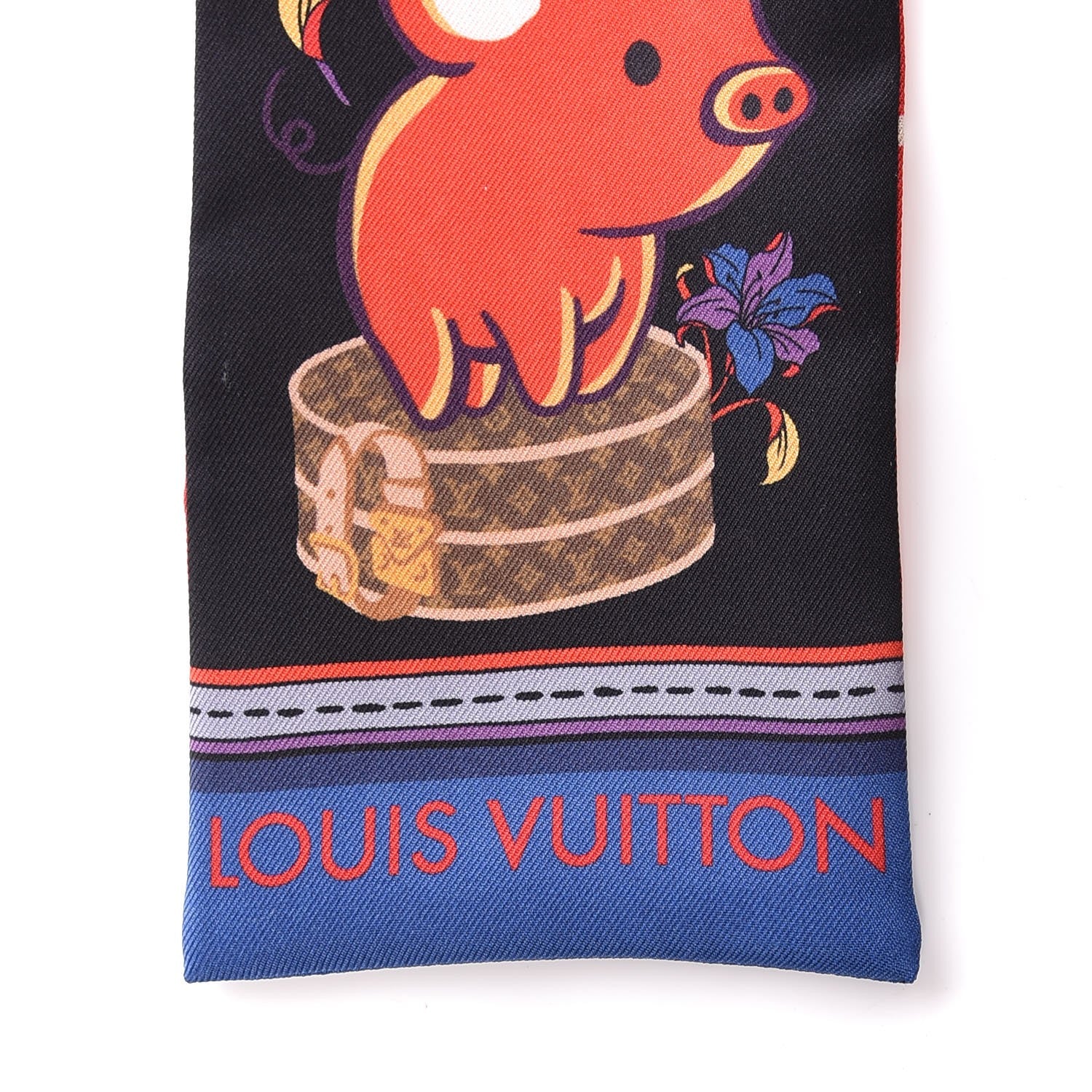 Louis Vuitton Silk Monogram Superstition Bandeau Black 3 of 6