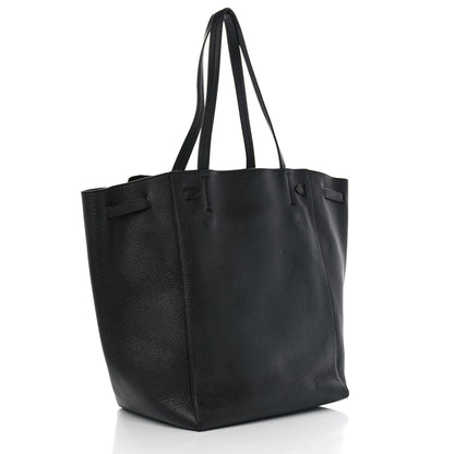 Celine Soft Grained Calfskin Medium Belt Cabas Phantom Black 3 of 10