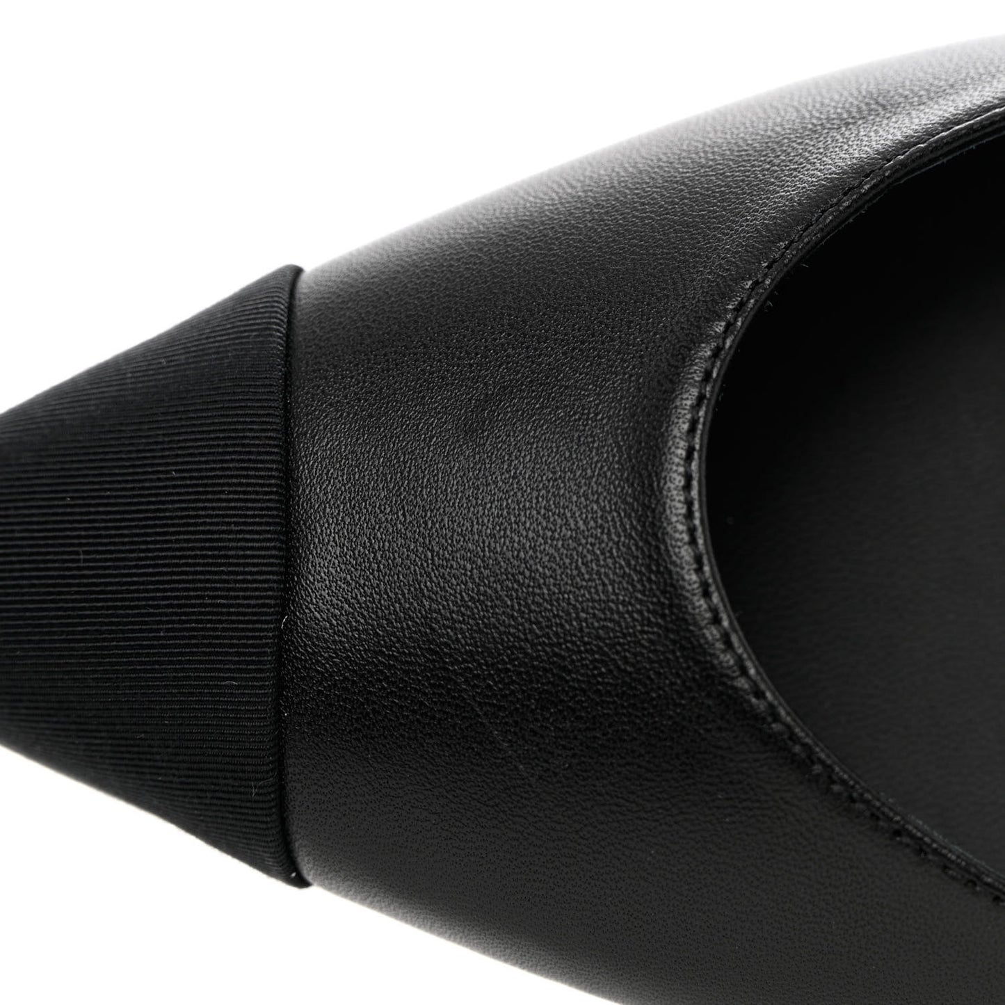 Lambskin Grosgrain Cap Toe Pearl Slingbacks 39 Black