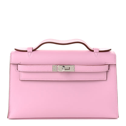 Hermes Swift Kelly Pochette Clutch Mauve Sylvestre 1 of 11