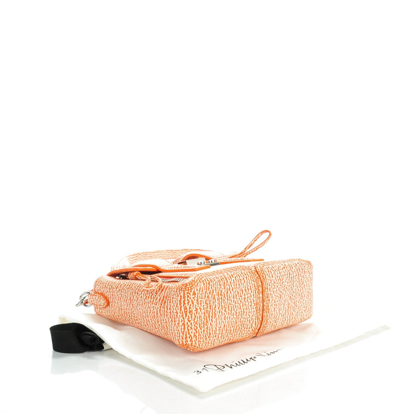 3.1 Textured Calfskin Mini Pashli Satchel Nude Orange