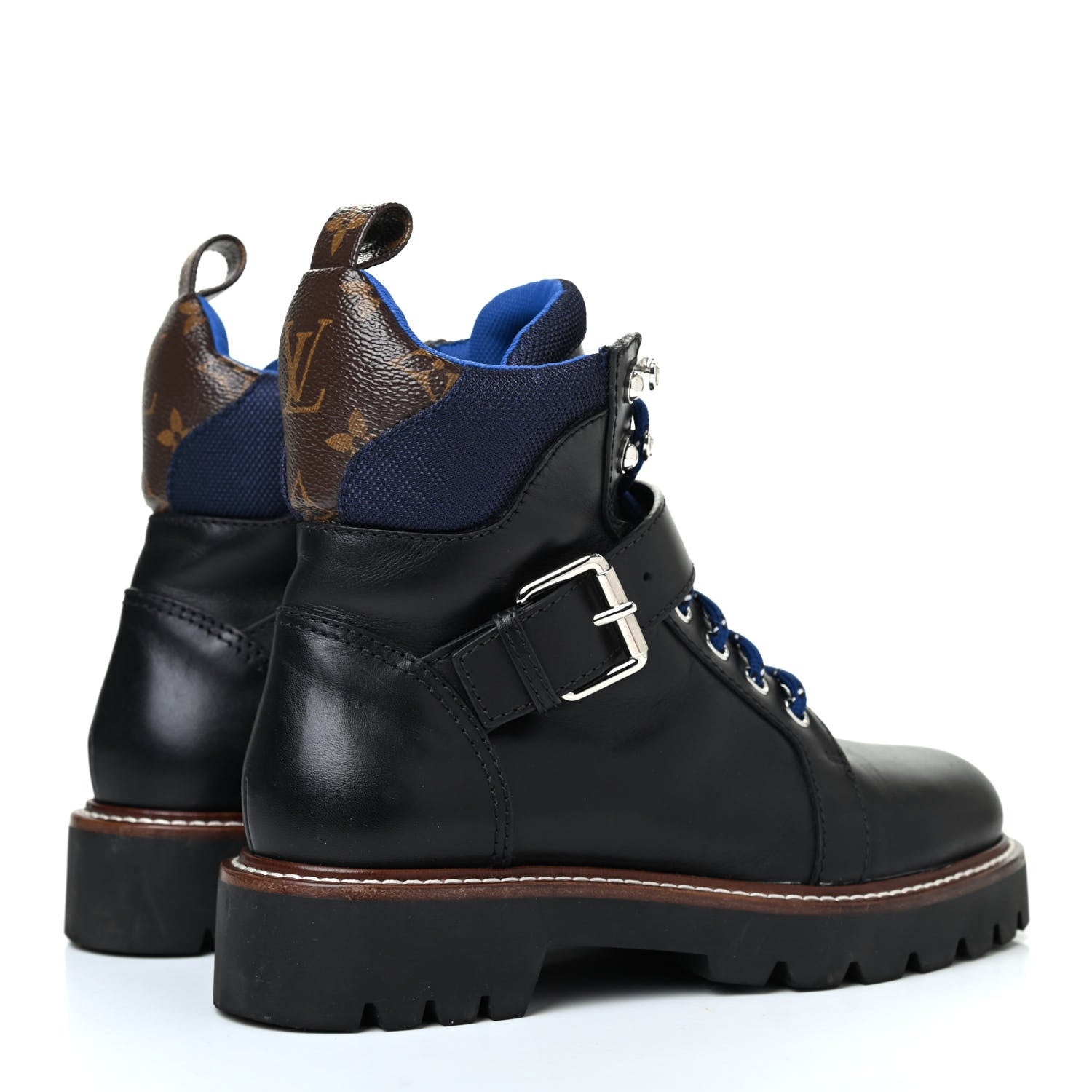 Louis Vuitton Calfskin Territory Ranger Combat Boots 36.5 Black 3 of 4