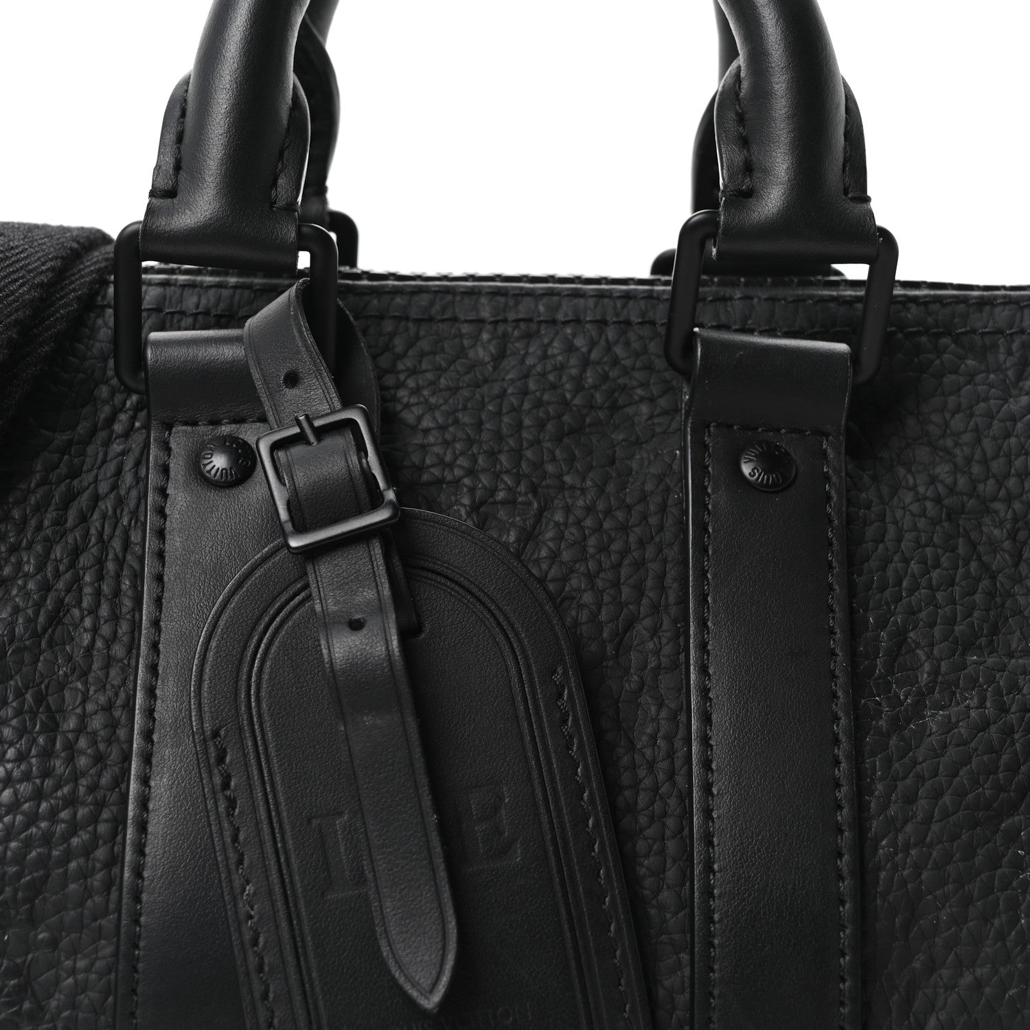 Louis Vuitton Monogram Taurillon Keepall Bandouliere 25 Black 7 of 10
