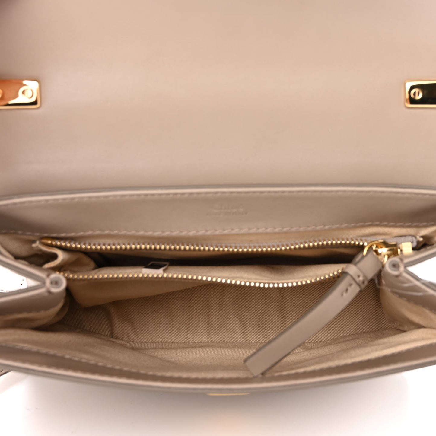 Calfskin Small C Double Carry Motty Grey
