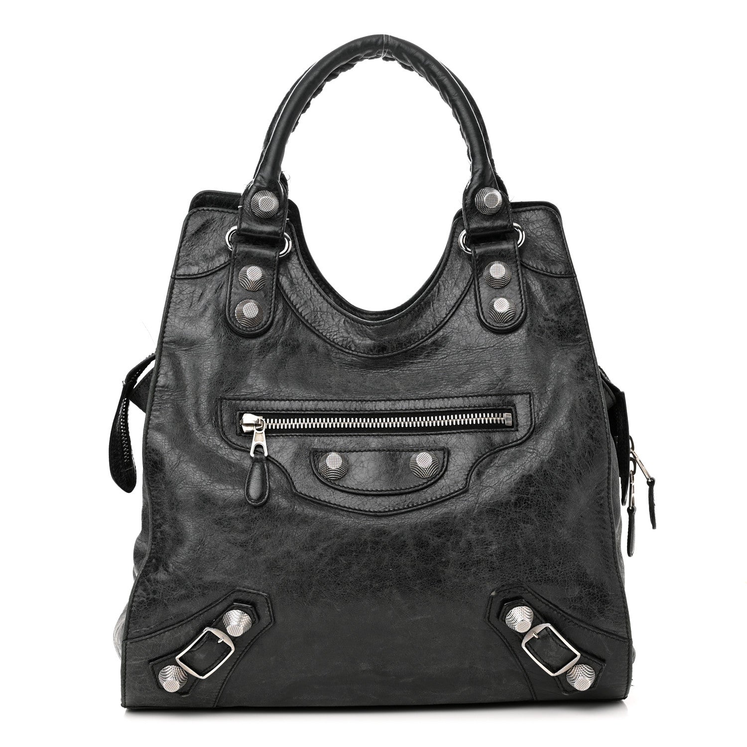 Balenciaga Agneau Giant 21 Silver Hardware Folder Black 1 of 16