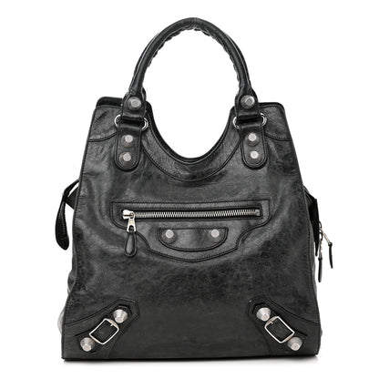Balenciaga Agneau Giant 21 Silver Hardware Folder Black 1 of 16