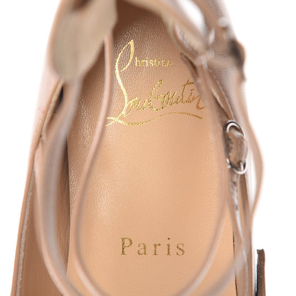 Christian Louboutin Kid Toerless Cage Flats 36 Nude 7 of 7