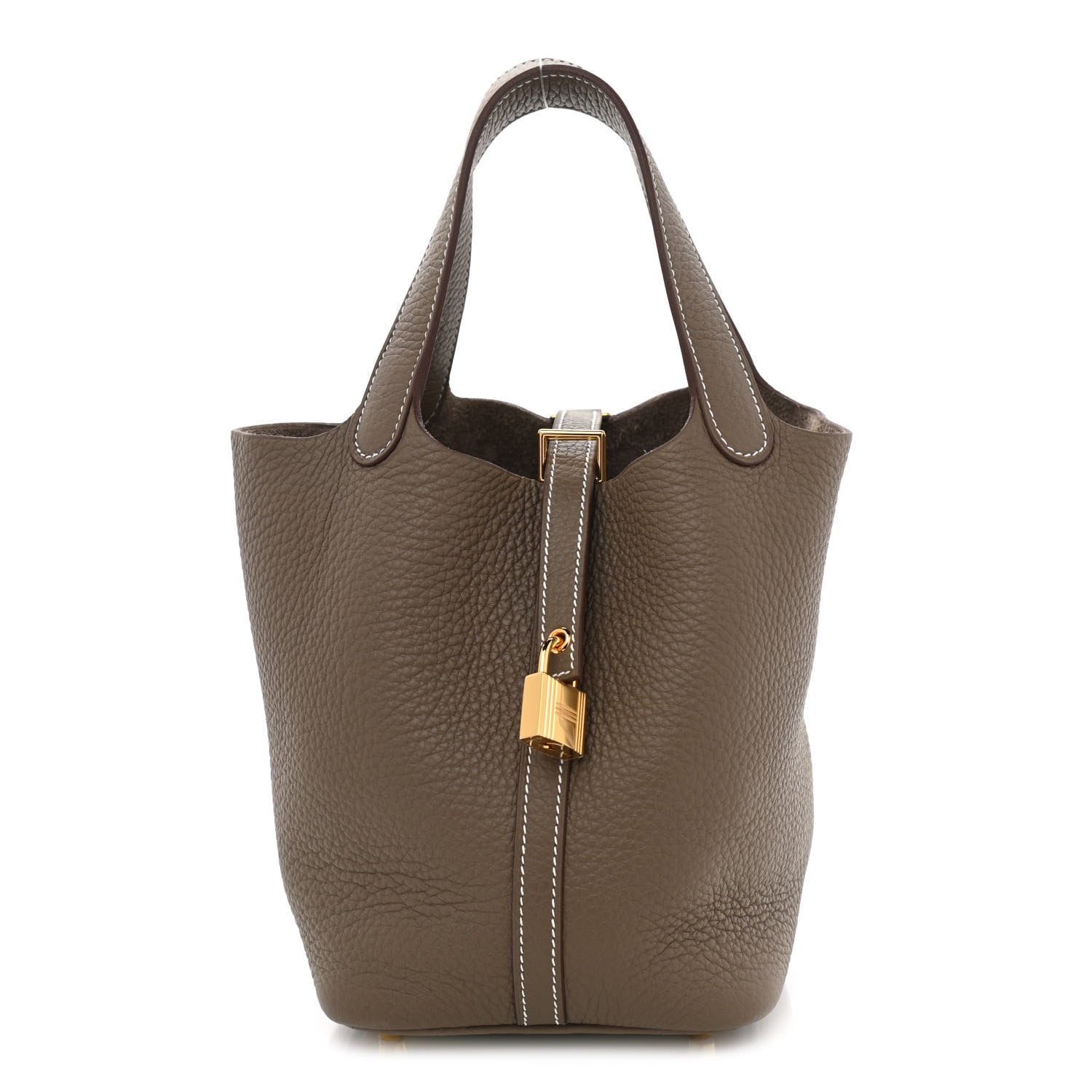 Hermes Taurillon Clemence Picotin Lock 18 PM Etoupe 1 of 12
