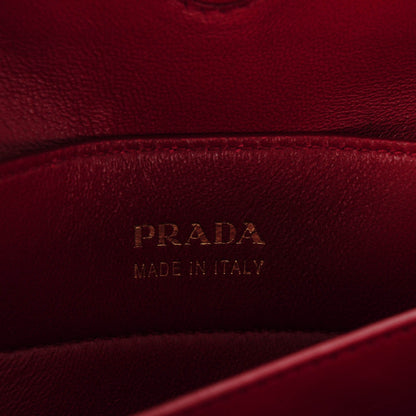 Prada Saffiano Cuir Medium Double Bag Caramel Fuoco 6 of 7