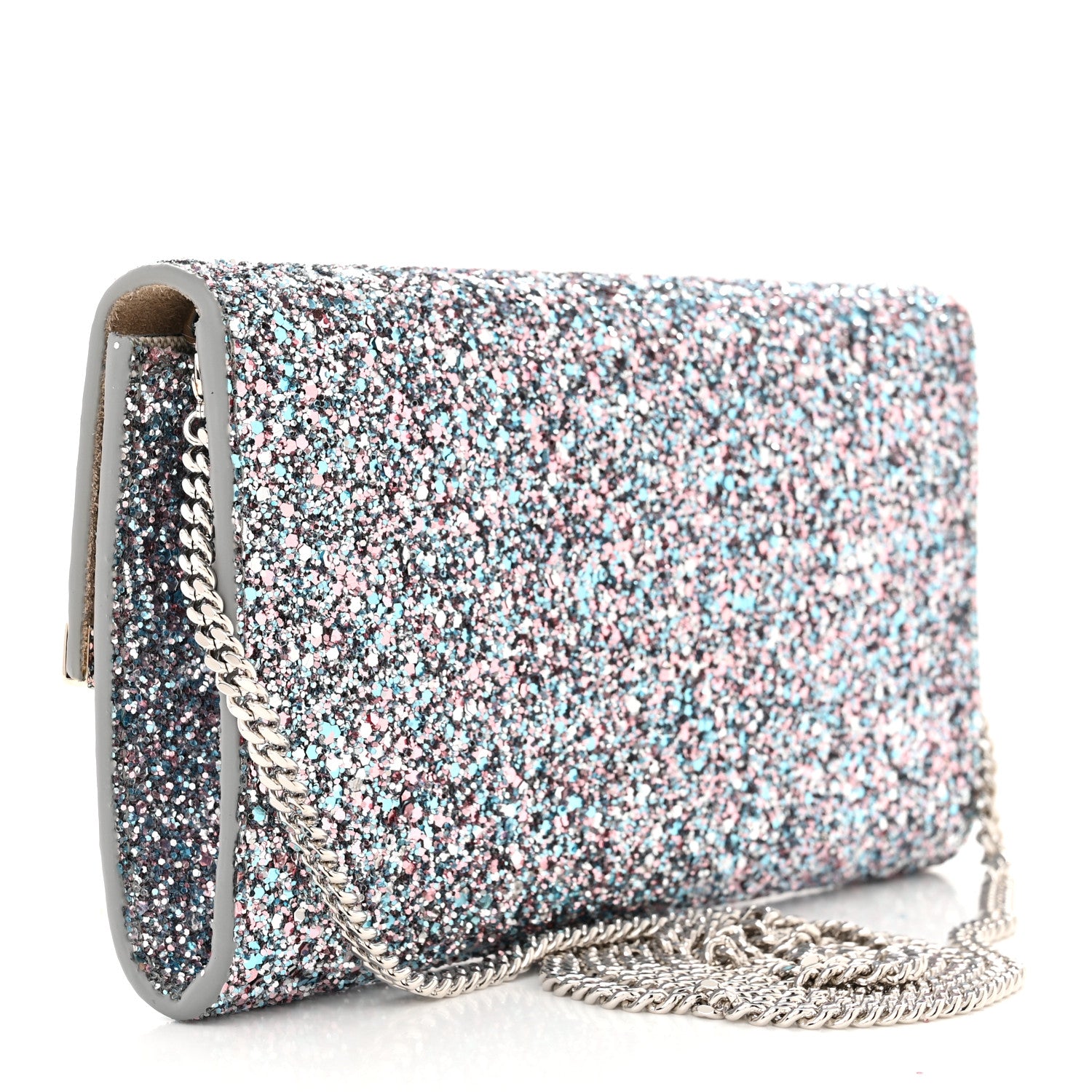 Jimmy Choo Glitter Emmie Clutch Bubblegum Mix 3 of 11