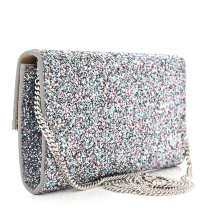 Jimmy Choo Glitter Emmie Clutch Bubblegum Mix 3 of 11