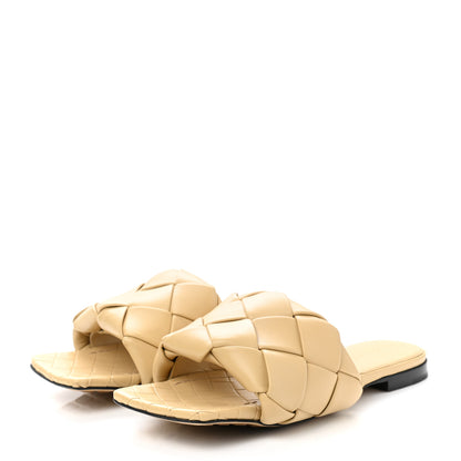 Bottega Veneta Nappa Maxi Intrecciato Lido Flat Sandals 38 Cane Sugar 3 of 9