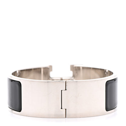 Hermes Enamel Wide Clic Clac H Bracelet PM Black 3 of 5