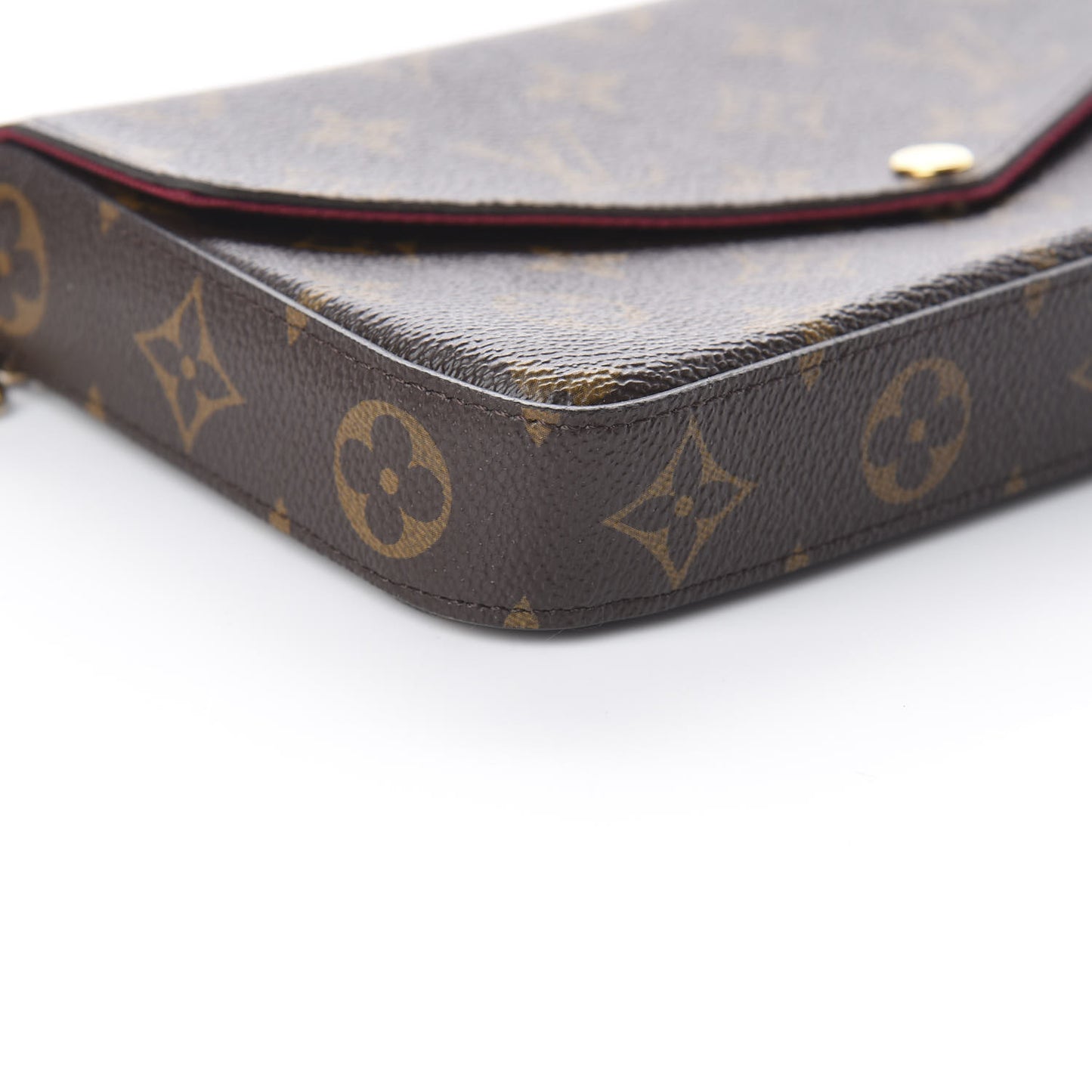 Monogram Pochette Felicie Chain Wallet Fuchsia