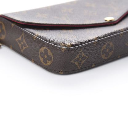 Louis Vuitton Monogram Pochette Felicie Chain Wallet Fuchsia 6 of 9