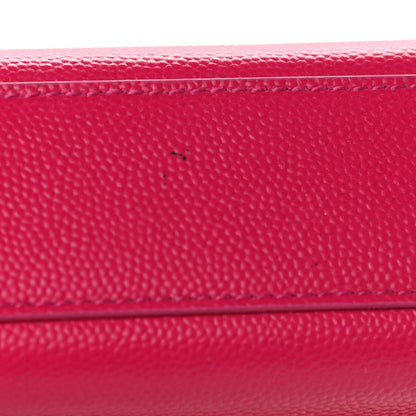 Saint Laurent Grain De Poudre Medium Monogram Kate Satchel Lipstick Fuchsia 10 of 10