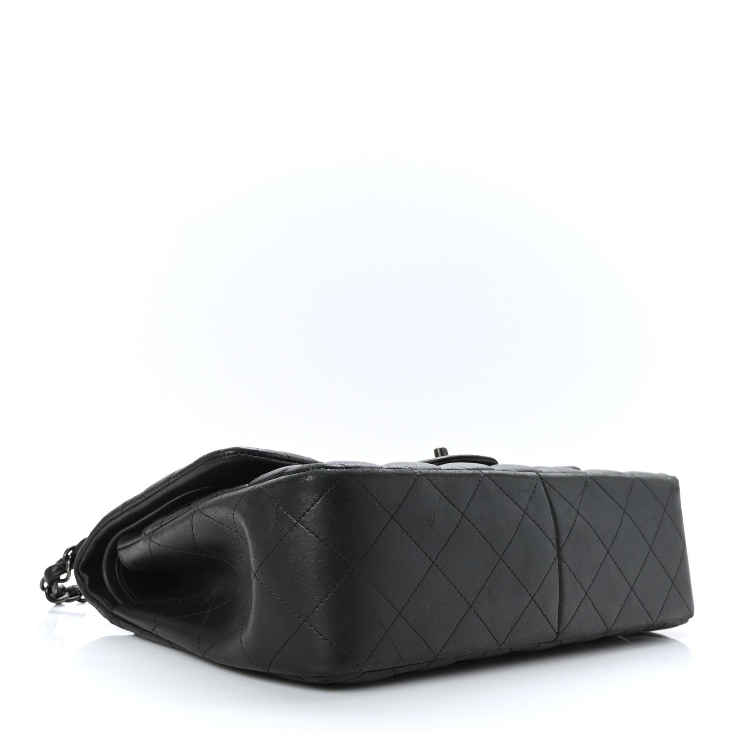 Chanel Lambskin Quilted Jumbo Double Flap So Black 4 of 11