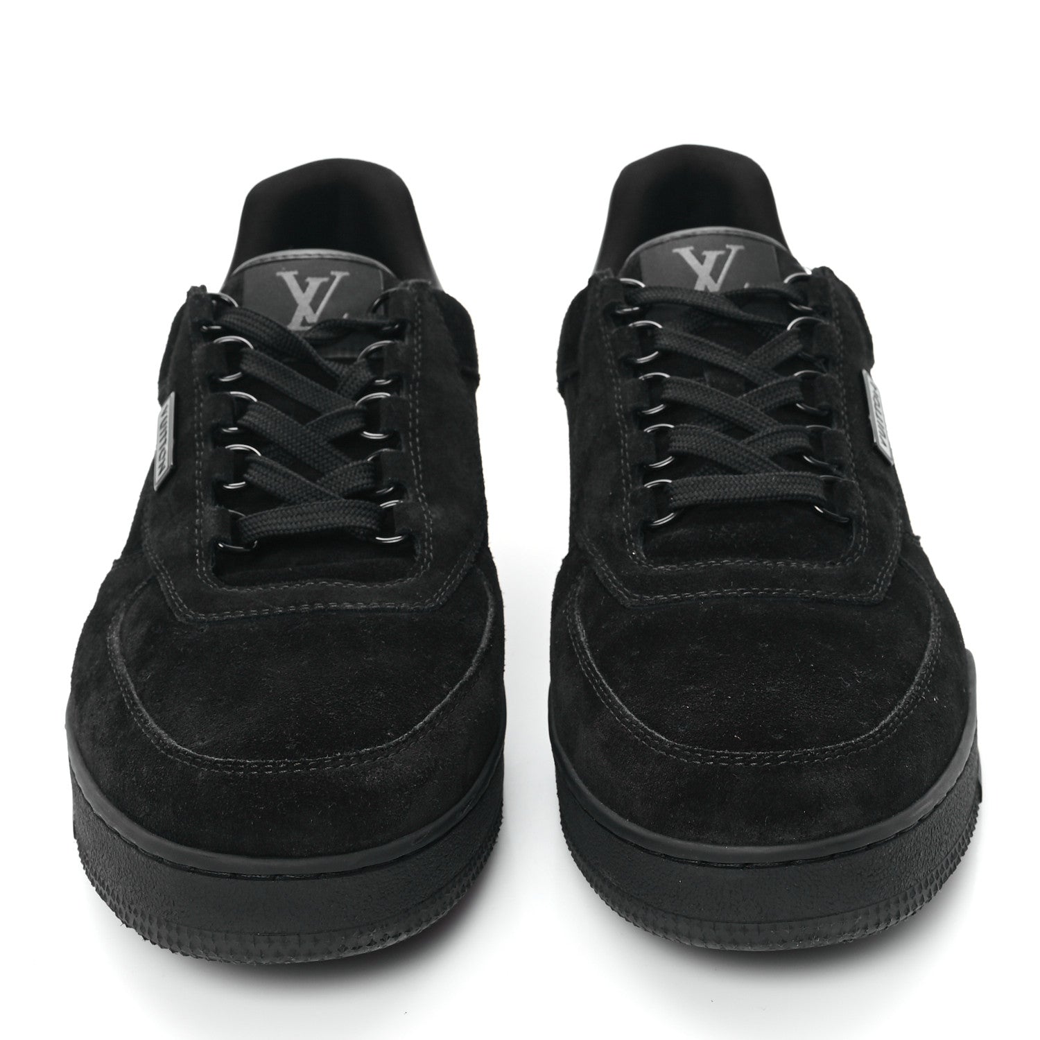 Louis Vuitton Suede Mens LV Trainer Sneakers 10 Black 3 of 10