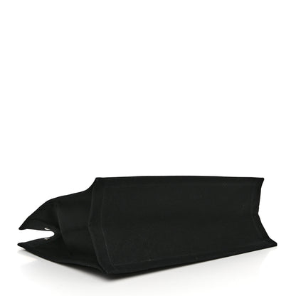 Saint Laurent Linen Calfskin Rive Gauche Tote Black 4 of 9